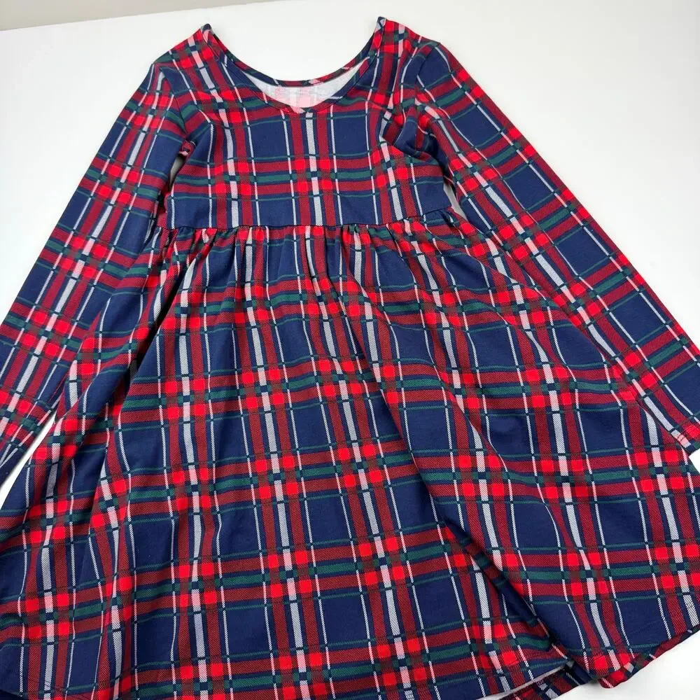Hanna Andersson Plaid Pocket Skater Dress